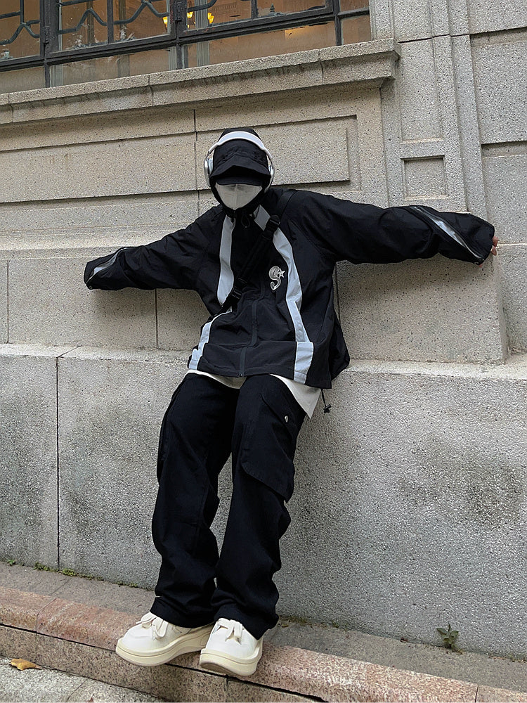 Irffinity Unisex Casual Multi Pocket Loose Overalls Brown