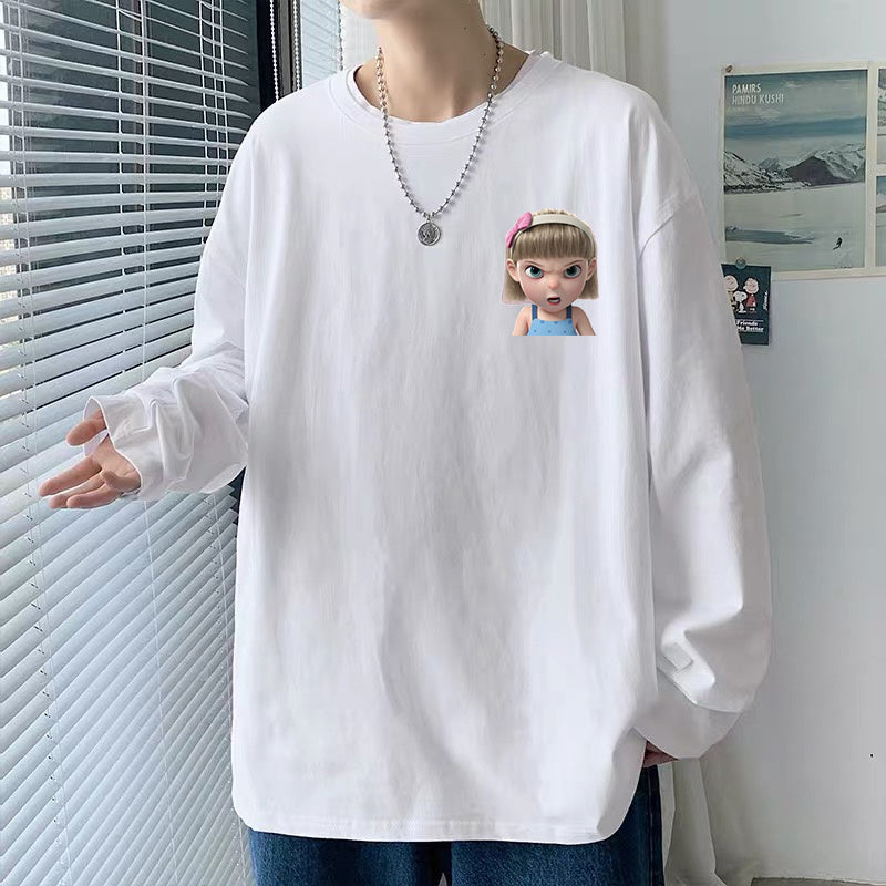 Irffinity Loose Fit Autumn Shirt For Men Plus Size Students