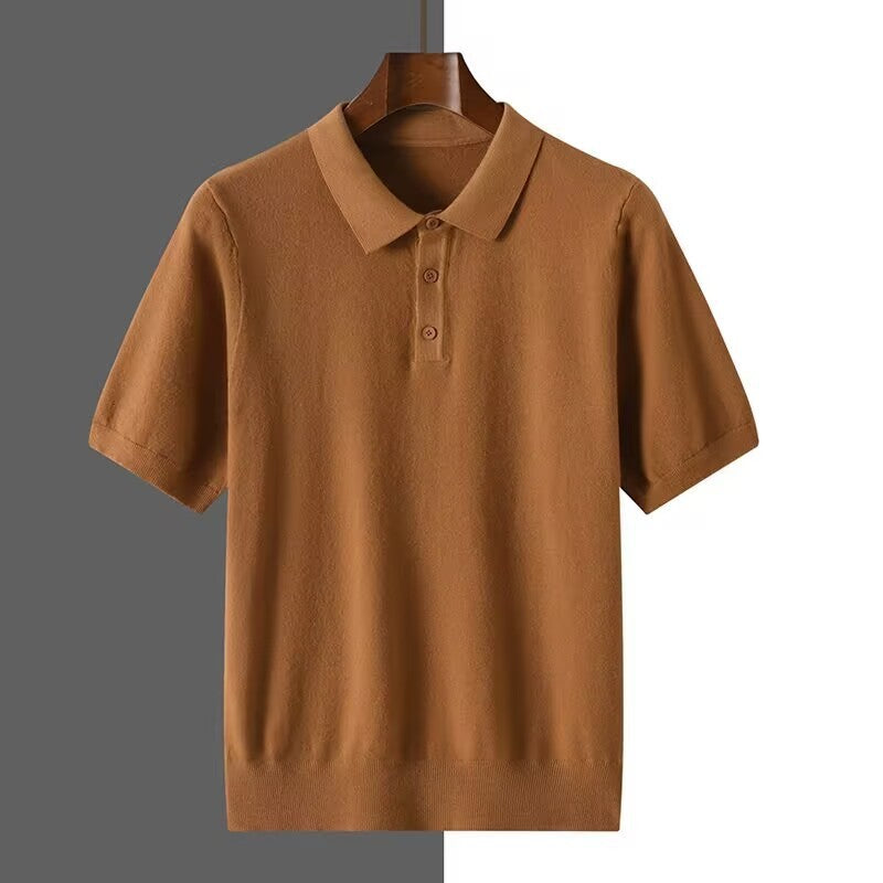 Irffinity Men Polo Shirt Short Sleeve Business Casual Elite