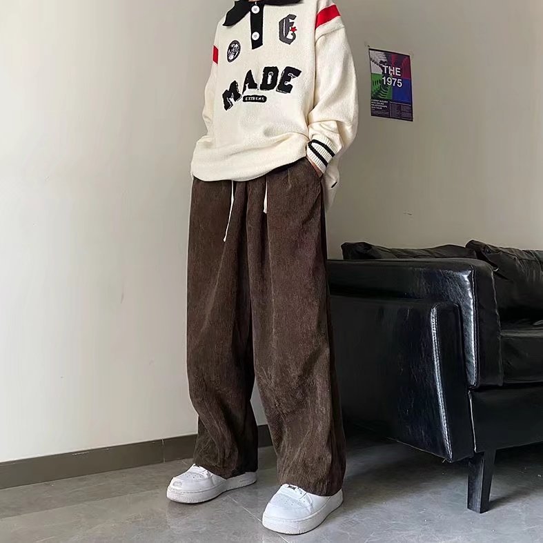 Irffinity Woolen Trousers For Men Corduroy All Day Comfort