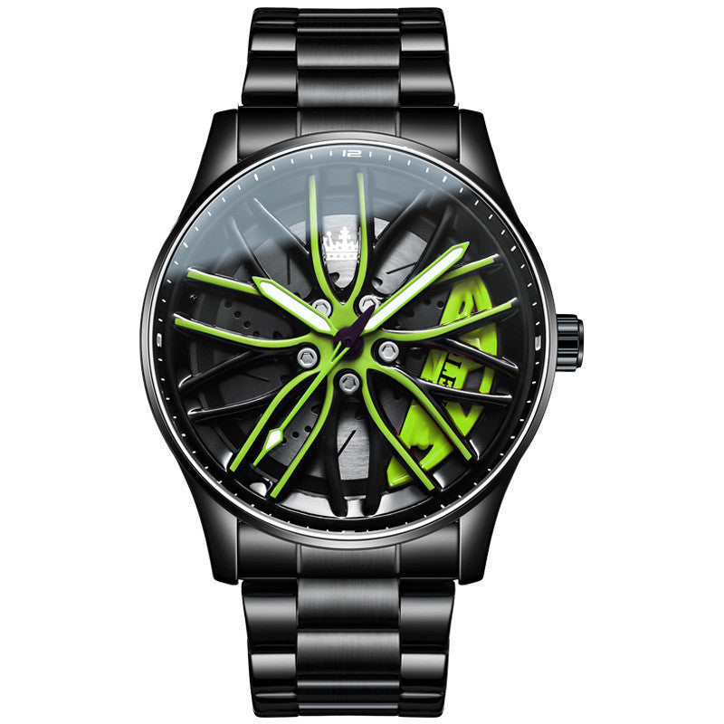 Irffinity Men Hollowedout Luminous Waterproof Quartz Watch