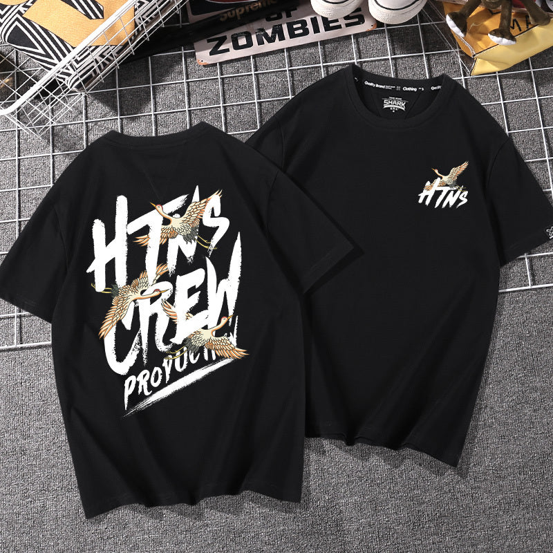 Irffinity Summer Loose Round Neck Tee For Teens Soft Cotton