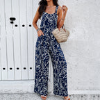 Irffinity Square Neck Jumpsuit With Pockets For Women Chic