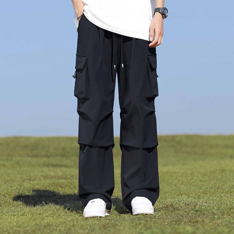 Irffinity Pu Shuai Loose Wide Leg Pants Women Comfort Fit