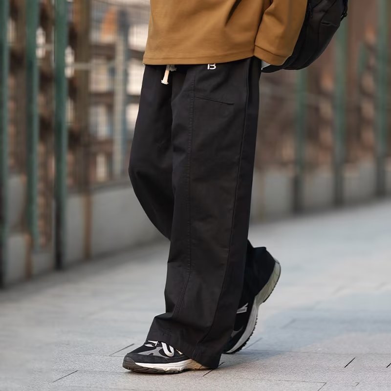 Irffinity Youth Mens Solid Color Sports Pants Loose Fit