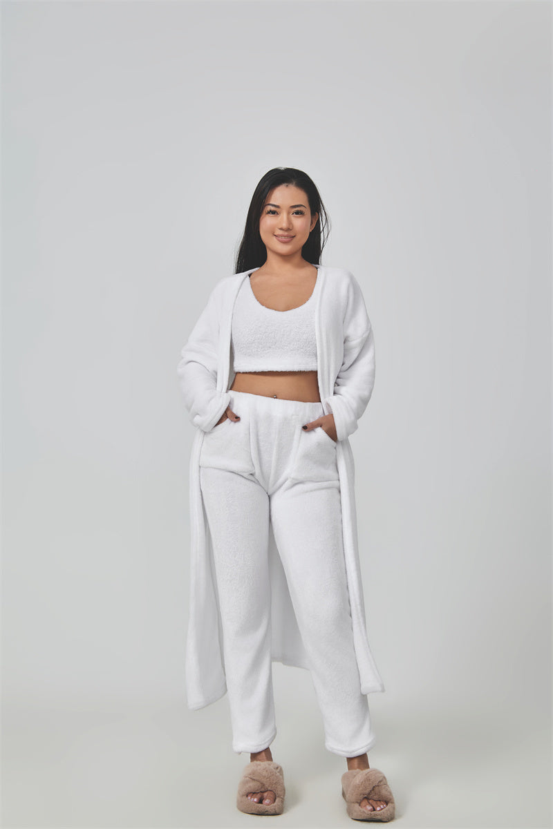 Irffinity Cozy 3 Piece Pajama Set Women Lounge Wear